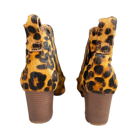 Madewell Brown Black Cheetah Print Booties Womens Size 5.5 - Picture 7 of 8